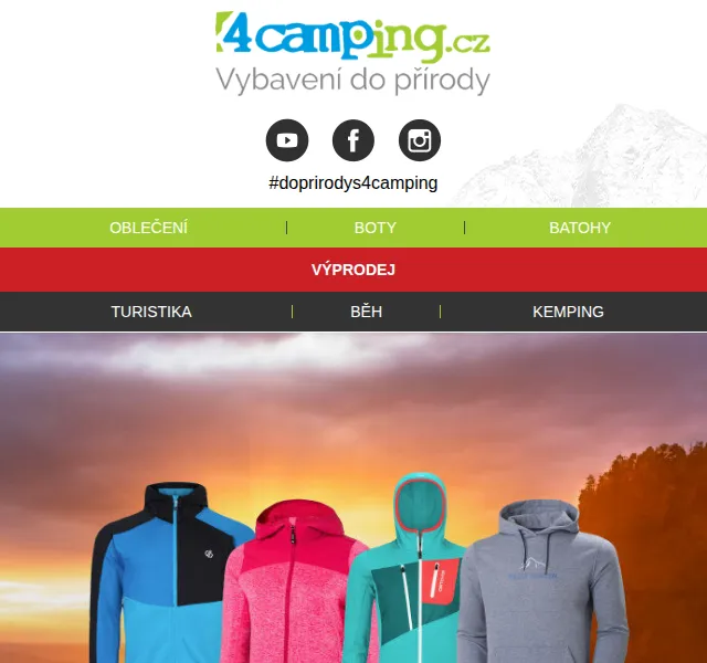 4camping.cz: Podzimní mikinobraní – 500 mikin a svetrů – červenec 2026 | Nuslet.cz