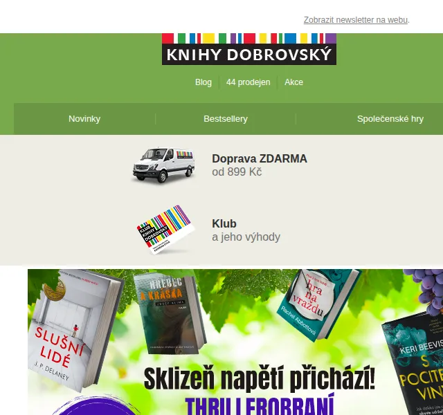 KnihyDobrovsky.cz: Thrillery od 99 Kč a sešity za pár kaček – červenec 2026 | Nuslet.cz
