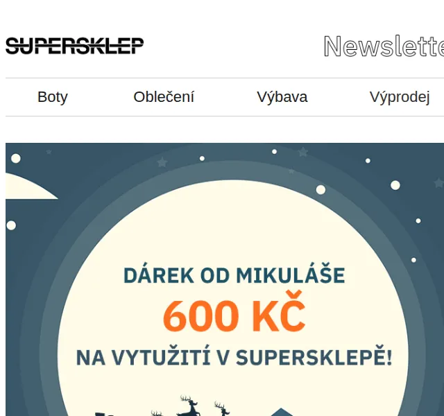 SUPERSKLEP Tým: 600 Kč na vánoční nákupy – červen 2026 | Nuslet.cz