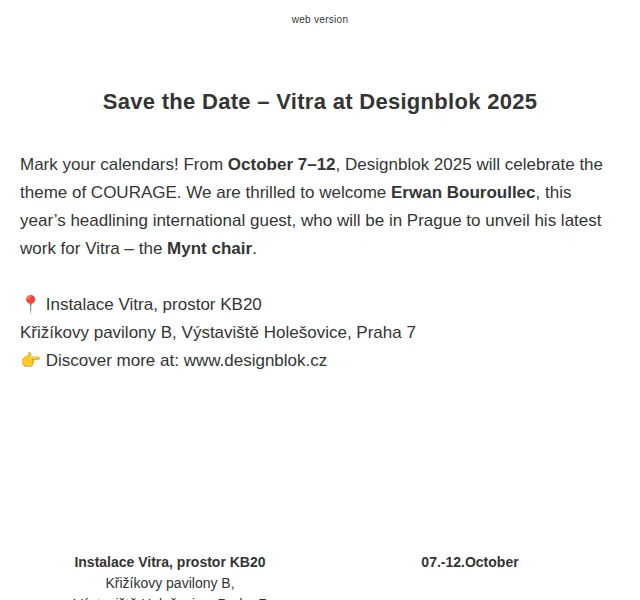 Vitra: Mynt chair na Designbloku 2025 – říjen 2025 | Nuslet.cz