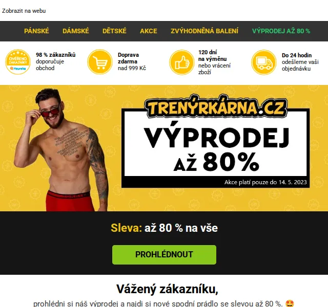 Lukáš z Trenýrkárna.cz: spodní prádlo se slevou až 80 % – červenec 2026 | Nuslet.cz
