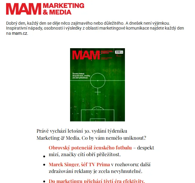 Marketing & Media: Ženský fotbal a reklamní trendy – červenec 2026 | Nuslet.cz