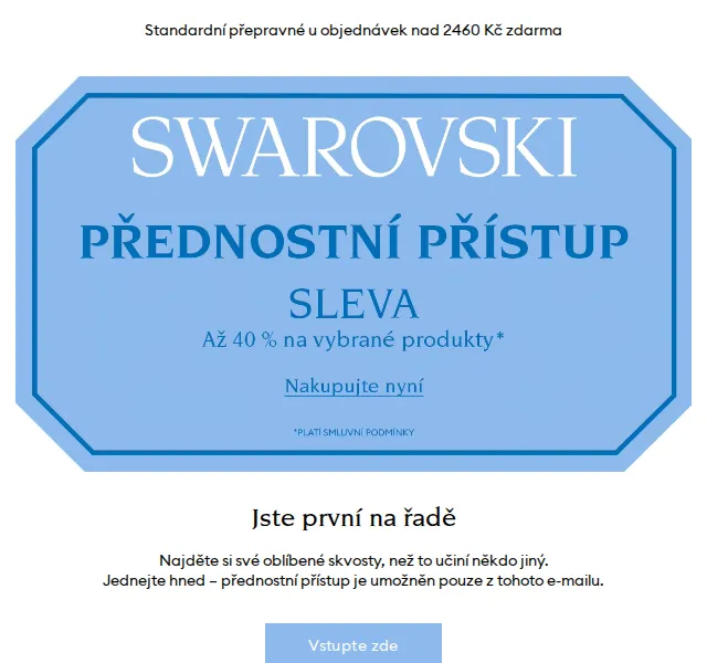 Swarovski: slevy až 40 % na šperky – duben 2026 | Nuslet