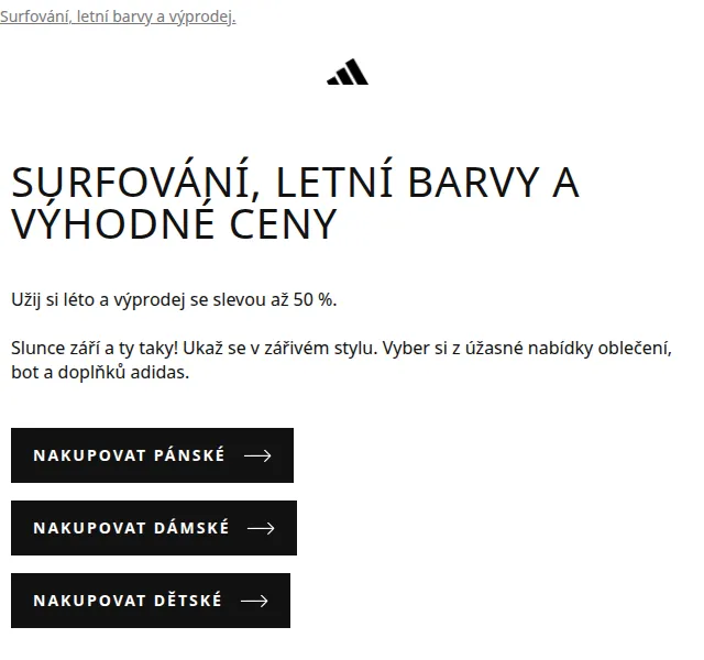 adidas: Letní výprodej se slevou až 50 % – červenec 2026 | Nuslet.cz