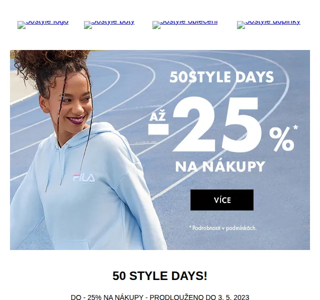 50style: Dny 50 style se slevami až 25 % – červen 2026 | Nuslet.cz