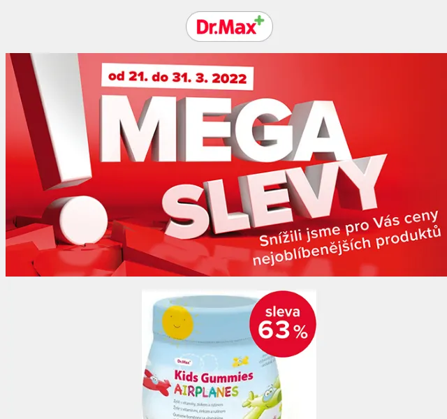 Dr.Max MEGASLEVY: Kids Gummies za 59 Kč – červenec 2026 | Nuslet.cz
