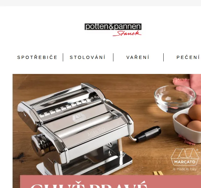 Potten & Pannen: Marcato strojky na těstoviny – duben 2026