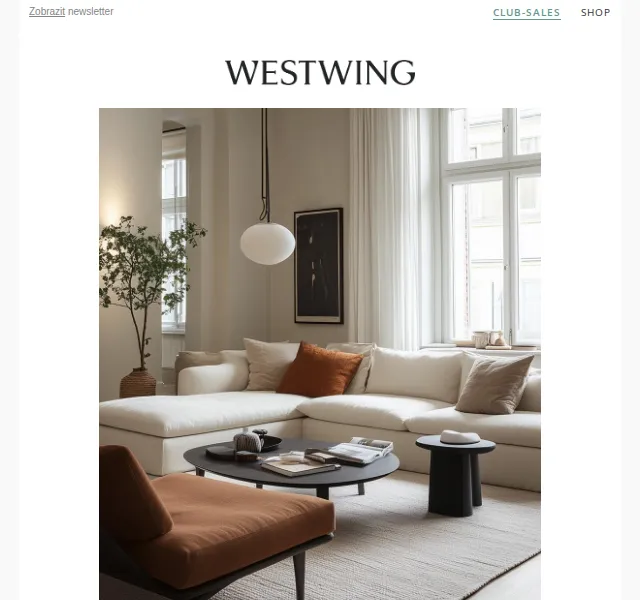 Westwing: SLEVA až -70 % na Modern Minimal – červenec 2026 | Nuslet.cz