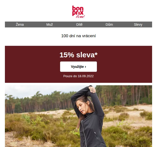 bonprix: 15% sleva na outdoorové oblečení – červen 2026 | Nuslet.cz