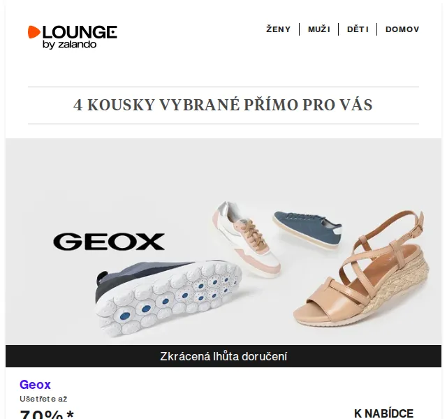 Lounge by Zalando: Geox, Alpha Industries – slevy až 75 % – červenec 2026 | Nuslet.cz