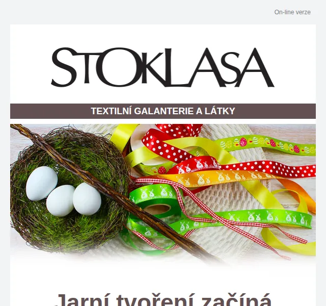 Stoklasa: Veselé stuhy pro jarní tvoření sleva až 40% – březen 2026 | Nuslet.cz