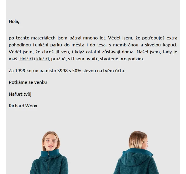 Richard Woox: Páková bunda s membránou za 1999 Kč (50% sleva) – červenec 2026 | Nuslet.cz