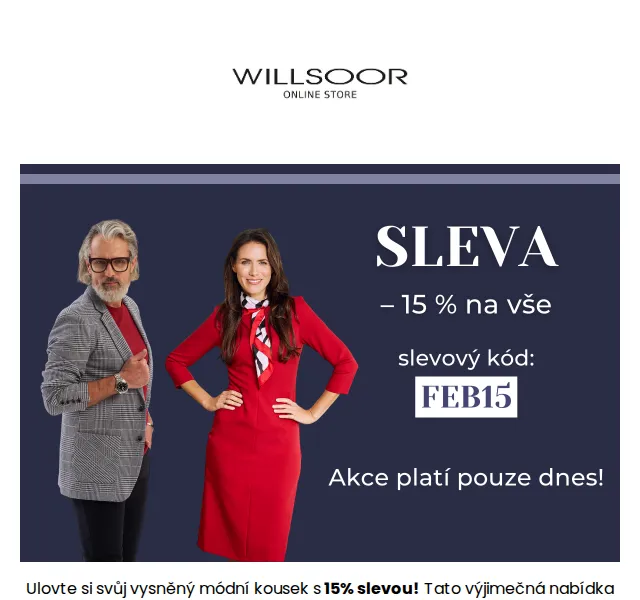 Košile Willsoor: 15% sleva na vše – červenec 2026 | Nuslet.cz