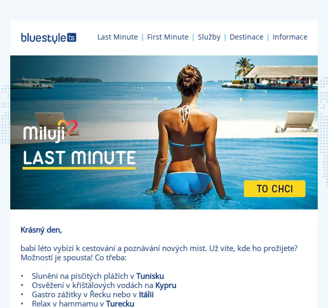 ✈ CK Blue Style ☀️: Last Minute dovolená od 13 790 Kč – červenec 2026 | Nuslet.cz