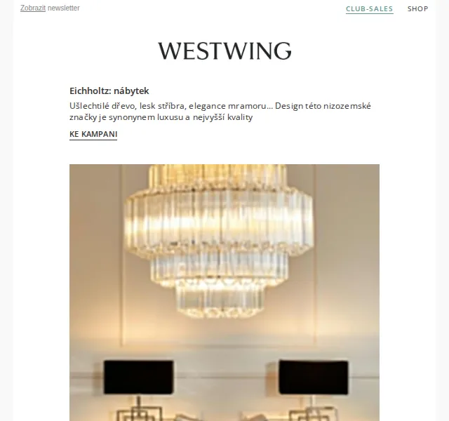 Westwing: Eichholtz nábytek a luxusní doplňky – červenec 2026 | Nuslet.cz