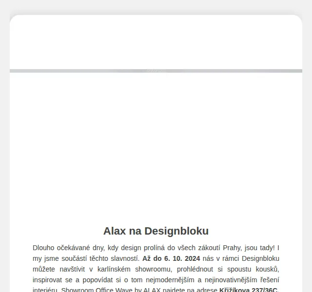 ALAX nábytek: Designblok a nový showroom – říjen 2024 | Nuslet.cz