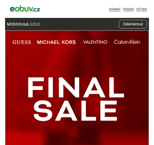 Eobuv.cz: Final Sale slevy na boty – duben 2026