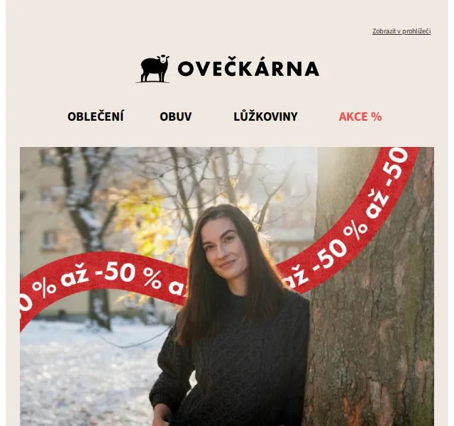 Ovečkárna: Huňatý výprodej až 50 % – duben 2026 | Nuslet.cz