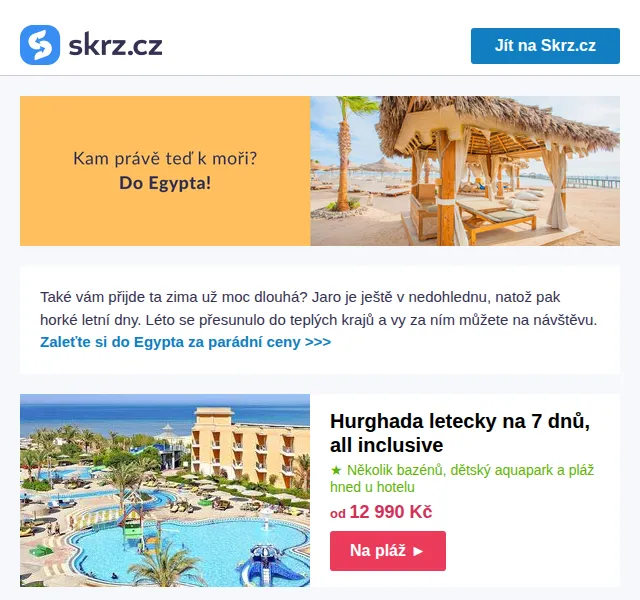 Vánoce na Skrz: Egypt all inclusive od 12 990 Kč – červen 2026 | Nuslet.cz