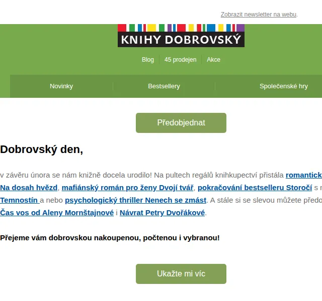 KnihyDobrovsky.cz: Sleva na novinky až 25 % – červenec 2026 | Nuslet.cz