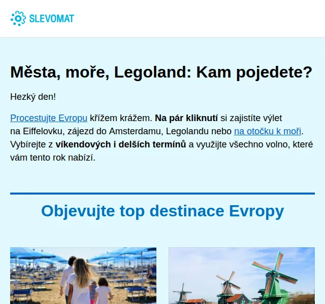Slevomat: Top zájezdy po Evropě od 999 Kč – červenec 2026 | Nuslet.cz