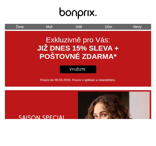bonprix: 15% sleva + poštovné zdarma – červenec 2026 | Nuslet.cz