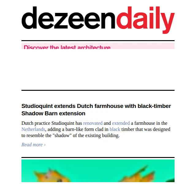 Dezeen Daily: architektura a design – červen 2026 | Nuslet.cz