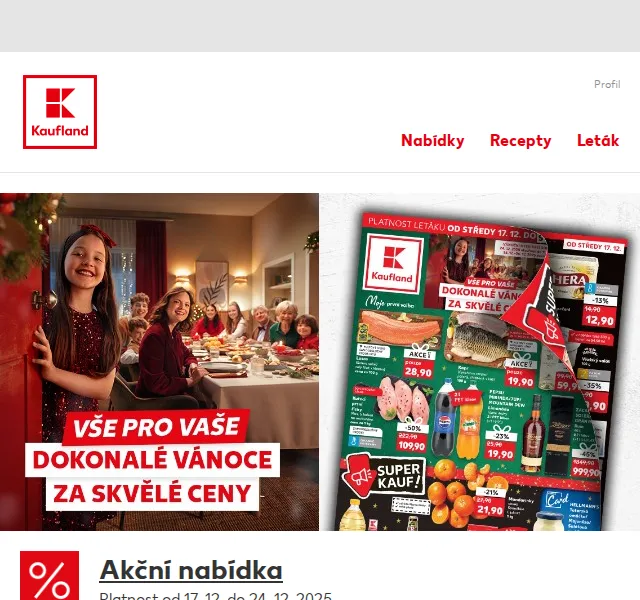 Kaufland: Mandarinky, Pepsi a Segafredo – slevy až 40 % | prosinec 2025 | Nuslet.cz