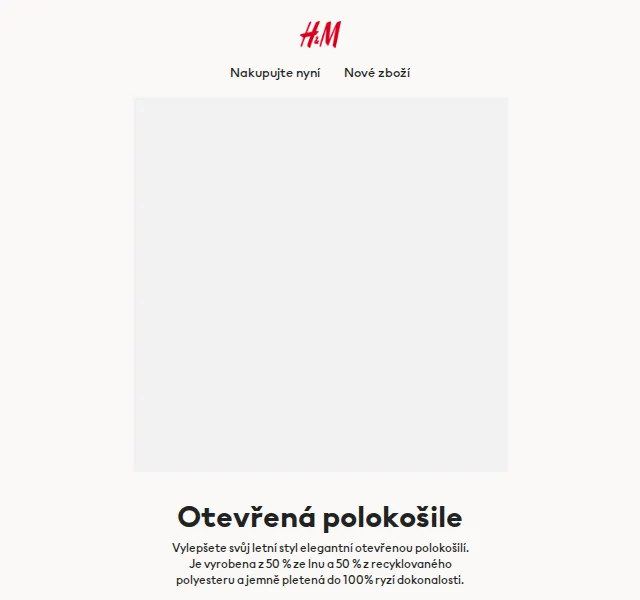 H&M Fashion: Letní polokošile ze lnu a recykl. polyesteru – červen 2026 | Nuslet.cz
