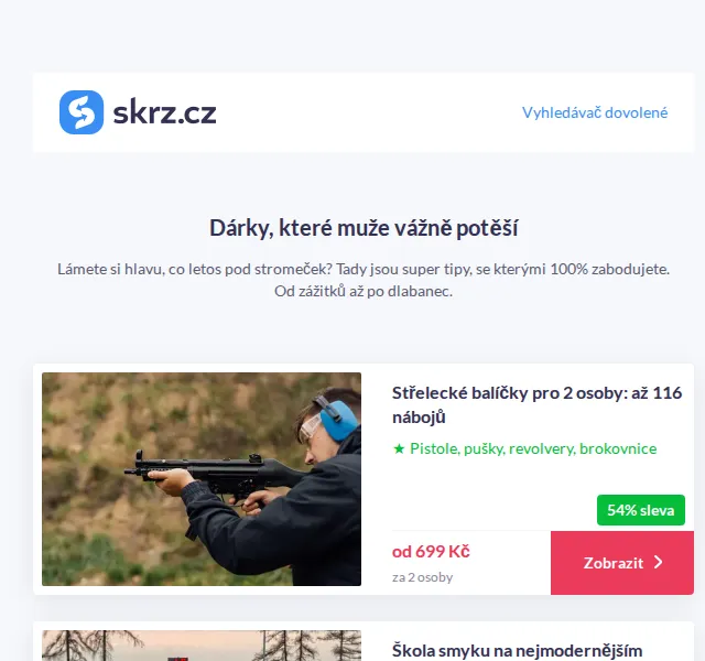 Vánoce na Skrz: Dárky pro muže – škola smyku od 3 790 Kč – červenec 2026 | Nuslet.cz