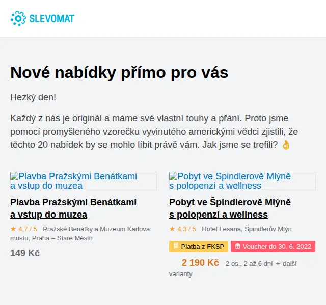Slevomat: Pobyty a zážitky od 119 Kč – červen 2026 | Nuslet.cz