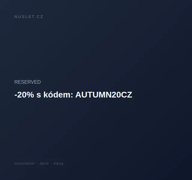 RESERVED: Sleva 20 % na vybrané kategorie – prosinec 2021 | Nuslet.cz