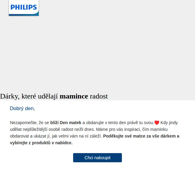 Philips: Dárky pro Den matek se slevou až 33 % – červen 2026 | Nuslet.cz
