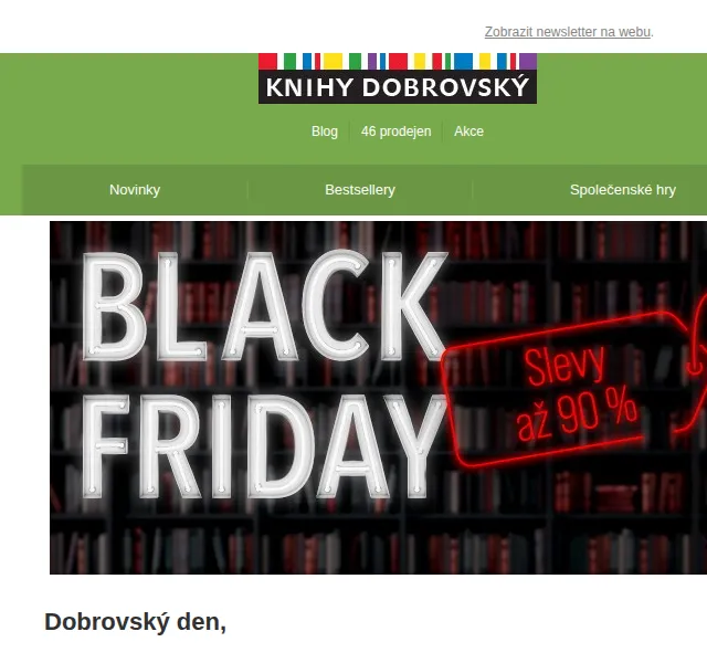 KnihyDobrovsky.cz: Black Friday, až 90 % slevy – červenec 2026 | Nuslet.cz