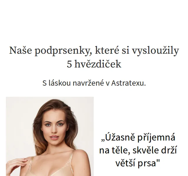 Astratex: 20% sleva na 5hvězdičkové podprsenky – červenec 2026 | Nuslet.cz