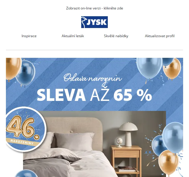 JYSK: Sleva až 65 % na matrace a ručníky – červenec 2026 | Nuslet.cz