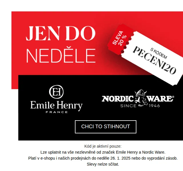 Potten & Pannen: Sleva na Emile Henry a Nordic Ware – červen 2026 | Nuslet.cz