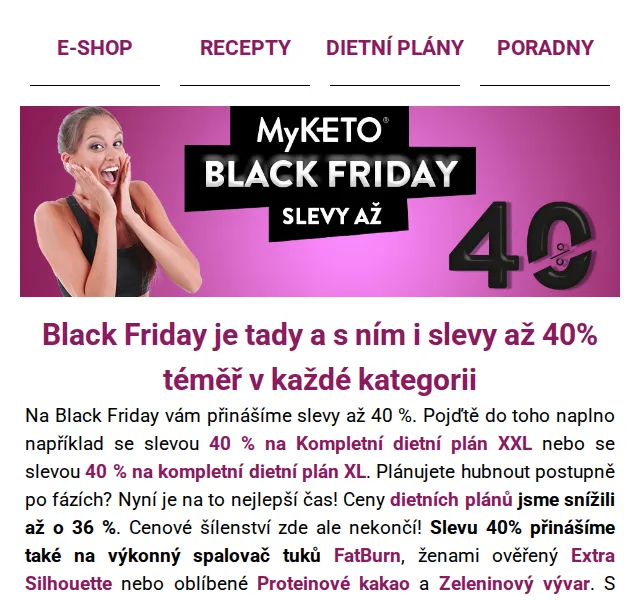 MyKETO: Black Friday až 40% sleva – červenec 2026 | Nuslet.cz