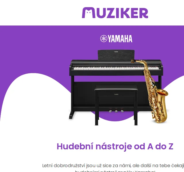 Muziker: Nabídka hudebních nástrojů Yamaha – červenec 2026 | Nuslet.cz