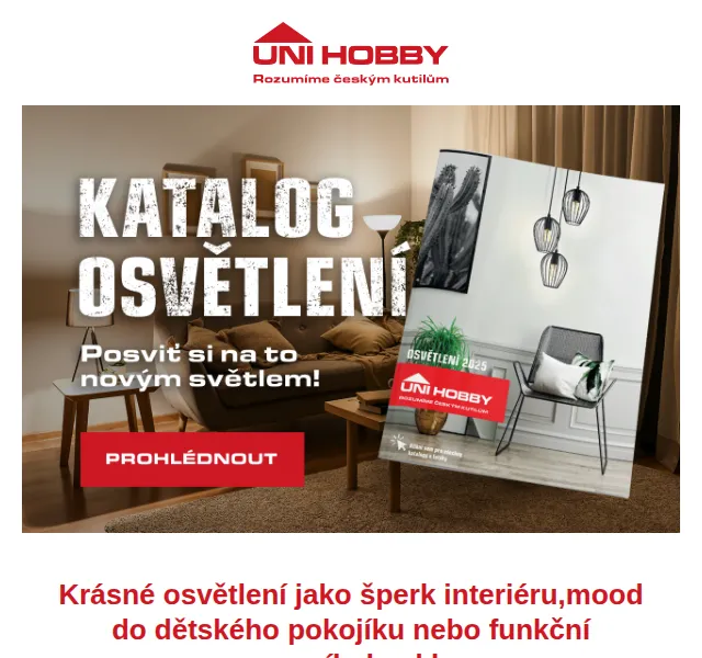UNI HOBBY: Katalog osvětlení – červenec 2026 | Nuslet.cz