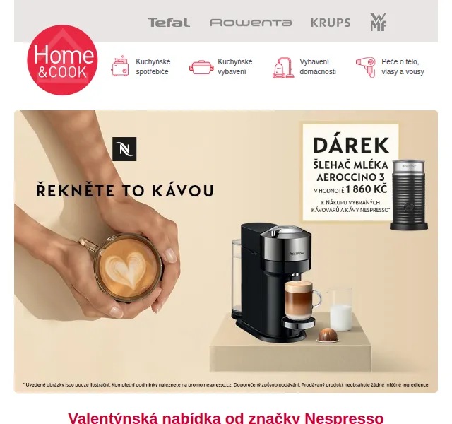 Home & Cook: Dárek k nákupu kávovaru Nespresso – červen 2026 | Nuslet.cz