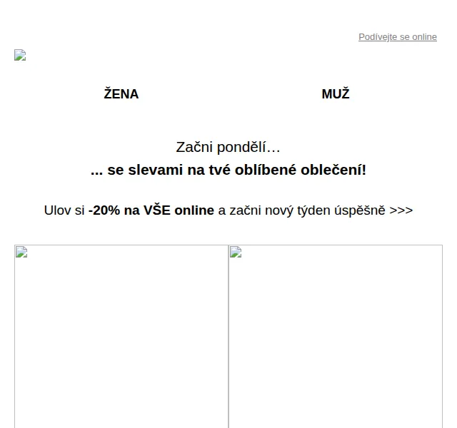 Cropp: CYBER MONDAY –20 % na vše online – červen 2026 | Nuslet.cz