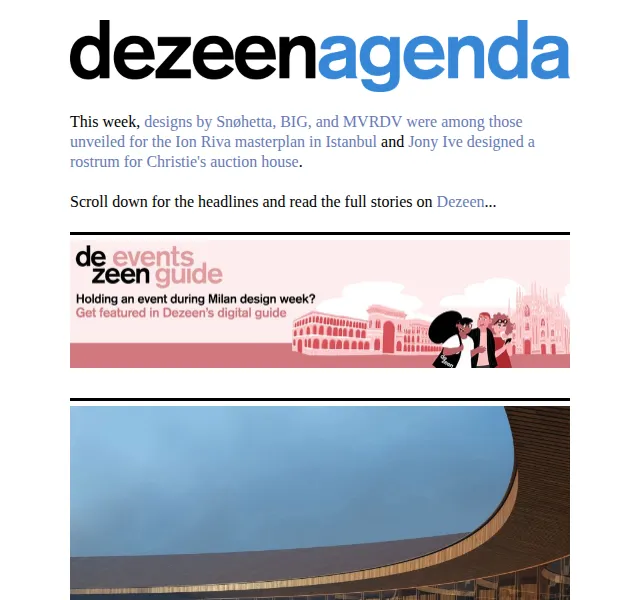Dezeen Daily: Designy pro Istambul a novinky z architektury – červenec 2026 | Nuslet.cz