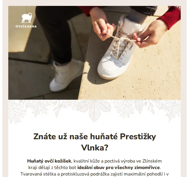 Ovečkárna: huňaté Prestižky Vlnka se slevou 20 % – červenec 2026 | Nuslet.cz