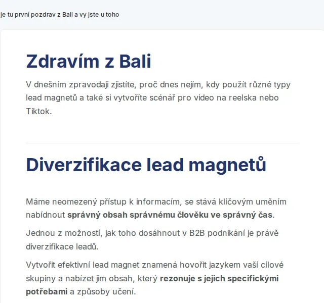 David Lörincz: Lead magnety a přerušovaný půst – červenec 2026 | Nuslet.cz