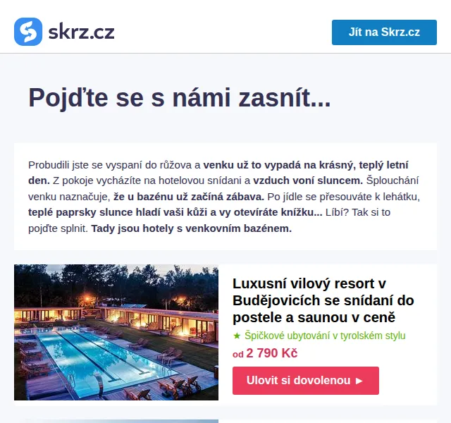 Vánoce na Skrz: 14 hotelů s venkovními bazény – červenec 2026 | Nuslet.cz