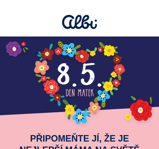 Albi: Dárek pro maminku – květiny, polštáře, víno – červen 2026 | Nuslet.cz