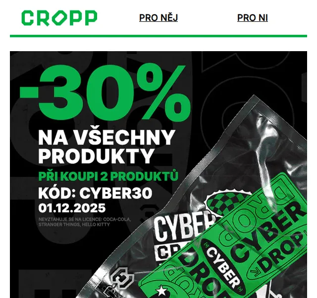 Cropp: -30% na vše – duben 2026 | Nuslet.cz