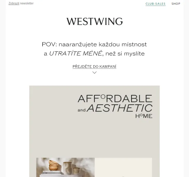 Westwing: Budge Friendly aranžmá celého bytu – červenec 2026 | Nuslet.cz