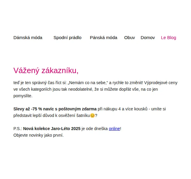 Blancheporte: slevy až -75 % s dopravou zdarma – červenec 2026 | Nuslet.cz